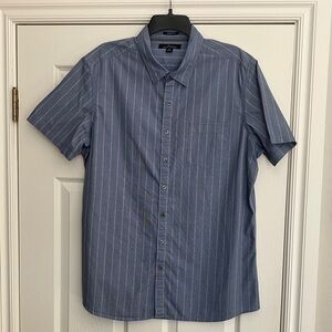 Marc Anthony Casual Blue Pinstripe Shirt